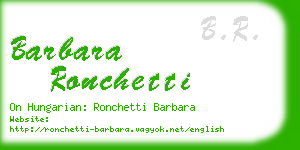 barbara ronchetti business card